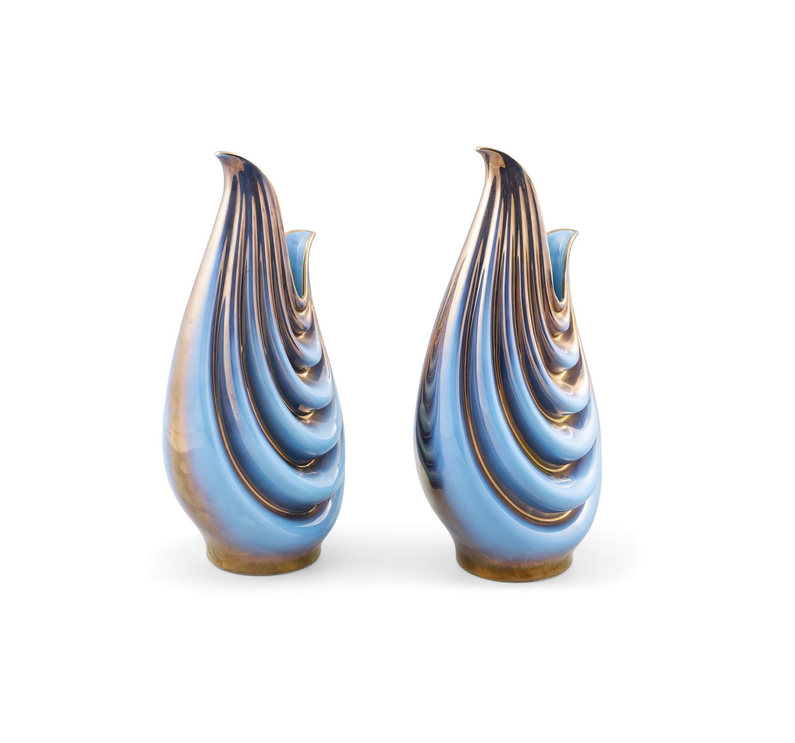 SICAS SESTO FIOR A pair of ceramic vases by Sicas Sesto Fior. Italy, c. 1970, with maker's mark. - Image 3 of 5