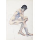 EAMON O'DOHERTY (1939 - 2011) Male Nude Watercolour and pencil, 54 x 35cm Signed Provenance: