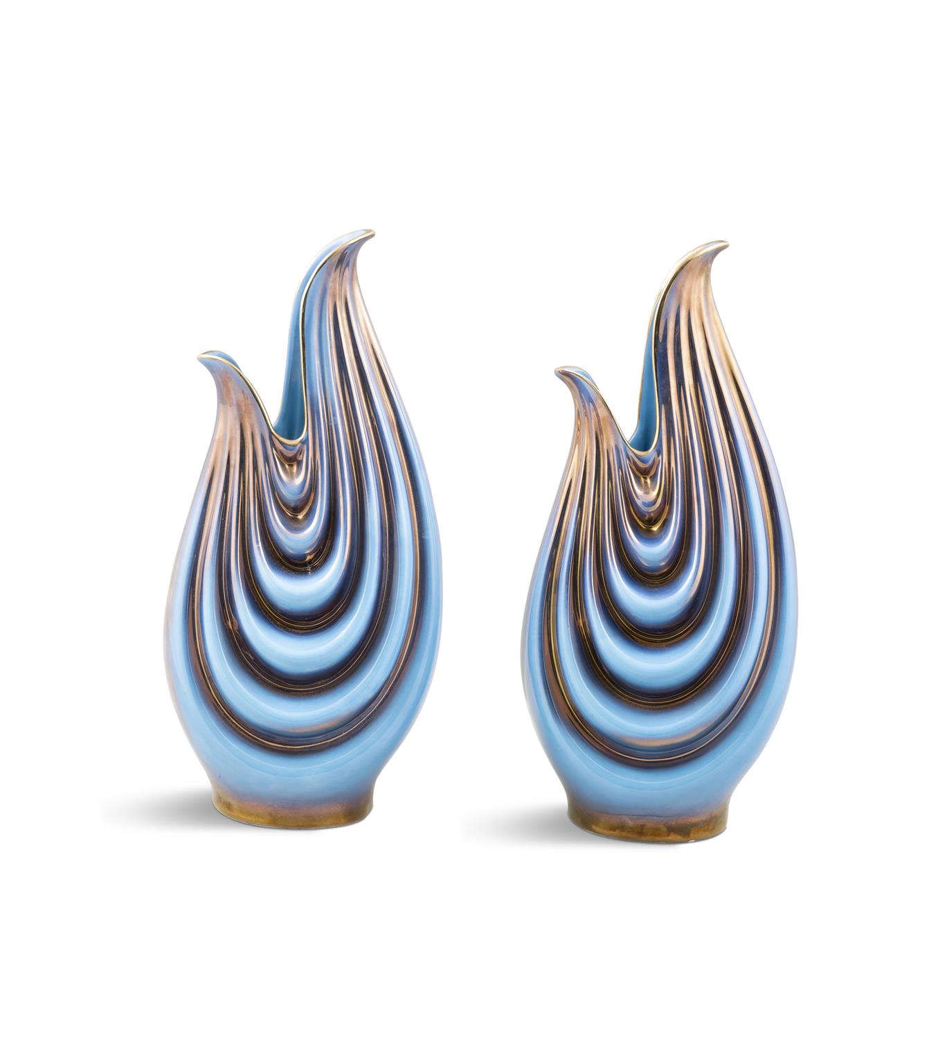 SICAS SESTO FIOR A pair of ceramic vases by Sicas Sesto Fior. Italy, c. 1970, with maker's mark.