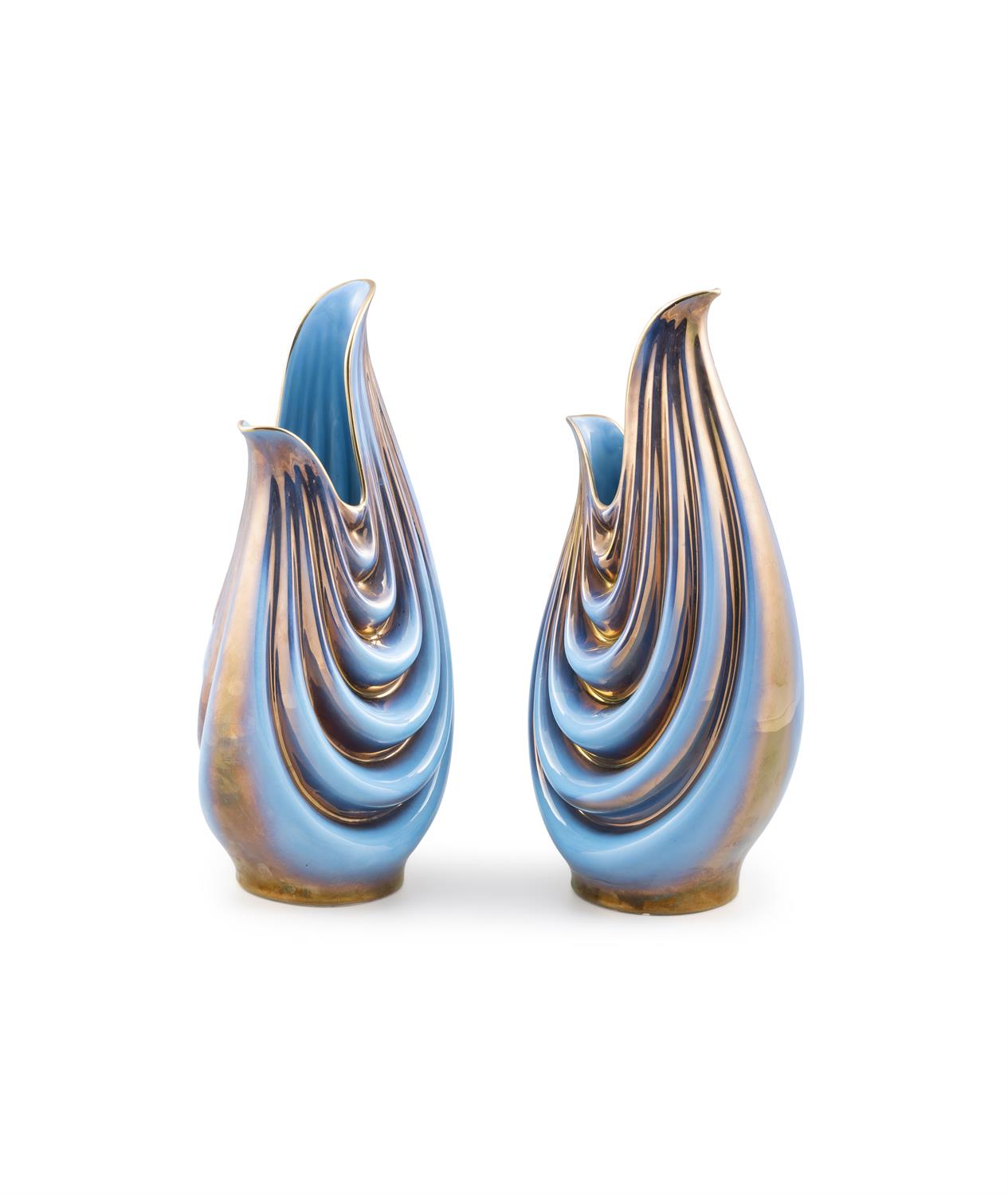 SICAS SESTO FIOR A pair of ceramic vases by Sicas Sesto Fior. Italy, c. 1970, with maker's mark. - Image 2 of 5