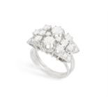 A DIAMOND DRESS RING, CIRCA 1960, Set with old brilliant and European-cut diamonds,