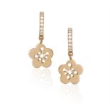 A PAIR OF DIAMOND 'MINI BLOSSOM' PENDENT EARRINGS, BY BOODLES, 2017 Each openwork flowerhead