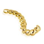 A GOLD BRACELET, BY BUCCELLATI, CIRCA 1955 Composed of brushed gold intertwined loops with