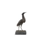 Eamon O'Doherty (1939-2011) Heron Bronze, 71.5cm high (28¼") including base; base 37 x 18.5 x 7.