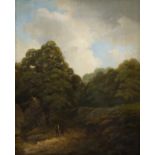 James Arthur O'Connor (1792-1841) Figures in Conversation in a Woodland Oil on canvas,