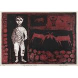 Gerard Dillon (1916-1971) Boy and Small Fields (1971) Etching, 24 x 34cm (9½ x 13½") Signed,