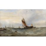 Edwin Hayes RHA RI ROI (1819-1904) Shipping in a Squal Oil on canvas, 51 x 87cm (20 x 34") Signed