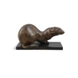 Vadim Tuzov (b.1964) Otter Bronze, 19.5 (h) x 9.5 x 8cm (7¾ x 3¾ x 3") Signed,