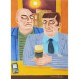 Graham Knuttel (b. 1954) Guinness Talks Pastel on paper, 55 x 75cm (21¾ x 29½") Signed