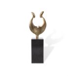 Sandra Bell (b. 1954) Two Figure Form (1994) Bronze, 23cm high (9") Raised on a polished