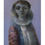 Daniel O'Neill (1920-1974) Girl with a Ruff Collar Oil on board, 60 x 49.5cm (24 x