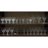 A GOOD MISCELLANEOUS COLLECTION OF CRYSTAL DRINKING GLASSES, including Waterford Crystal and