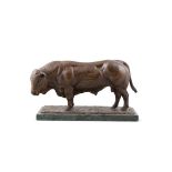 WILLIAM NEWTON, A BRONZE MODEL OF A LIMOUSINE BULL with brown patina, signed and dated (19)’94