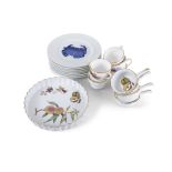 A COLLECTION: a set of seven Limoges porcelain plates decorated with transfer printed fish;