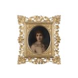 ITALIAN SCHOOL 19TH CENTURY Portrait of a Spartan Boy Oval, oil on canvas, 28.5 x 23cm In a