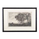 JEAN BAPTISTE CAMILLE COROT (1796-1875) 'Paysage d'Italie' Etching, plate size 16 x 24cm