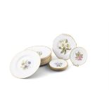 ***WITHDRAWN*** A SET OF ELEVEN ROYAL WORCESTER HAND PAINTED CHINA PLATES the white ground