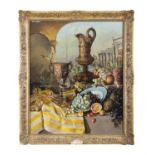 ***WITHDRAWN*** PETER F.FULLER (20TH CENTURY) Still Life, with Bronzed Ewer and Goblet and a Wine