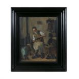 GERMAN SCHOOL, 19TH CENTURY The Cobbler Oil on canvas, 47 x 38cm Inscribed verso