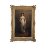 STYLE OF GEORGE CHINNERY Portrait of a lady Oil on canvas, 100 x 62cm