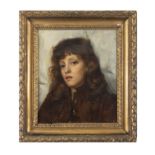 ARTHUR CLAUDE COOKE (1867 - 1951) Portrait of Girl Oil on canvas, 34 x 29cm Signed 'A Cooke' and