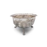 A LATE VICTORIAN IRISH SILVER PUNCH BOWL Dublin 1898, mark of West & Sons, in the form of an