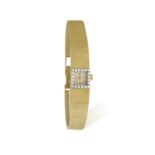 A LADY´S 18K GOLD AND DIAMOND COCKTAIL WATCH, BY DELANO, of manual wind movement,