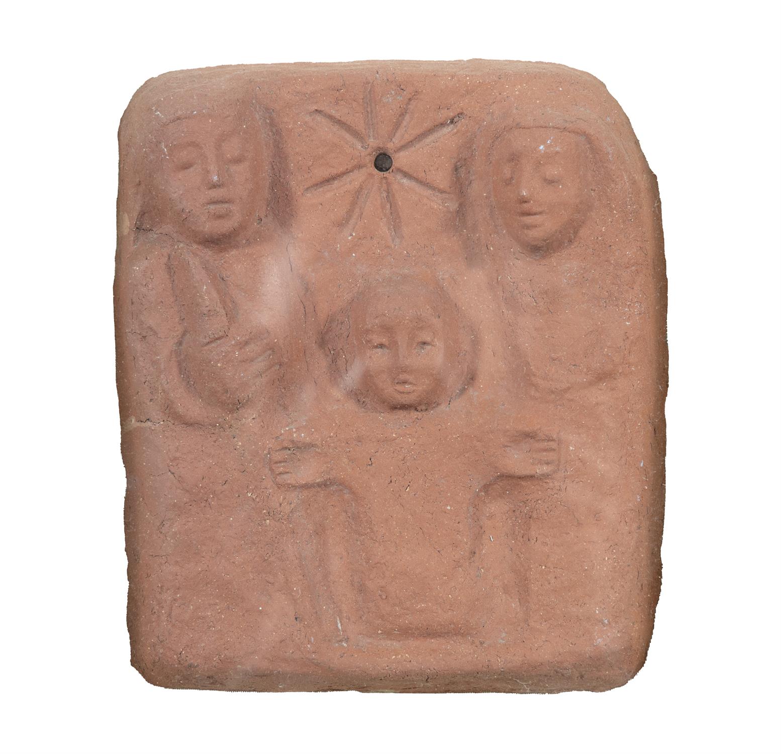 BENEDICT TUTTY (20TH CENTURY) Holy Family Terracotta, 18 x 15cm Inscribed verso - Image 2 of 3