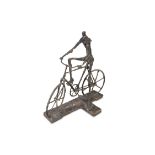 IRISH SCHOOL (20TH CENTURY) Man on Bicycle Bronzed plaster, 127cm long x 118cm high x 48cm deep