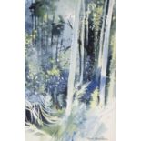 JOHN SKELTON Figures in Woodland Watercolour, 50 x 33cm Signed