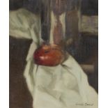 JAMES ENGLISH RHA (B.1946) Pomegranate and Flask Oil on board, 29 x 23cm Signed