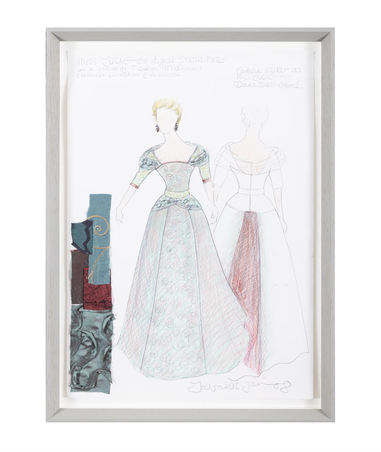 JOE VANĚK Miss Julie by August Strindberg Costume Design, mixed media, 42 x 30cm Signed and - Image 2 of 4