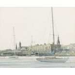 James Horgan (20th Century) Dun Laoghaire Harbour, Busaras, National Concert Hall,