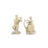 AFTER OISIN KELLY RHA (1915-1981) Flute Player and Harp Player, a Pair Earthenware,