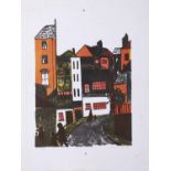 CHRIS REID (B.1918) Lower Exchequer Street Lithograph, 55 x 41cm Signed,