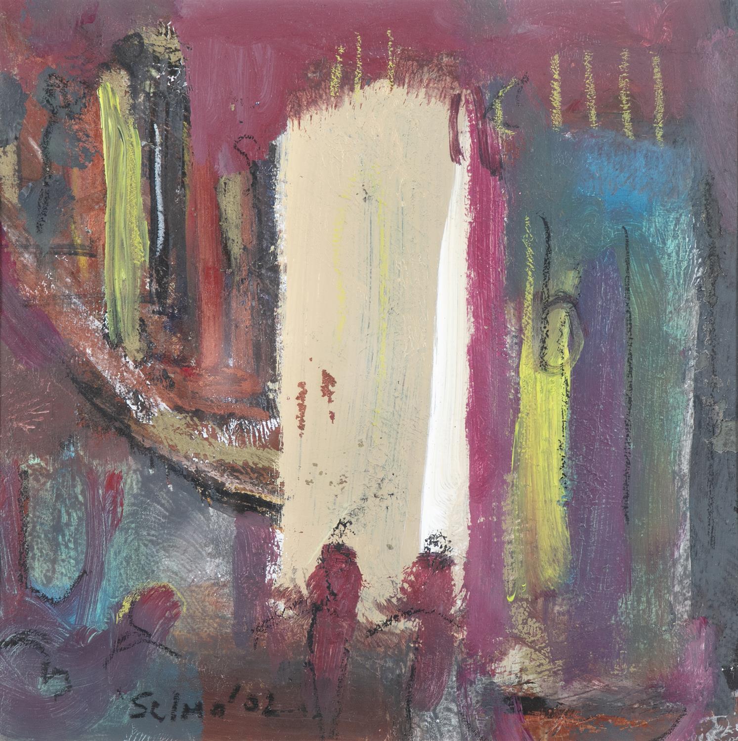 SELMA MCCORMACK (20th/21st Century) Opera Acrylic on paper, 30 x 30cm Signed and dated (20)'02