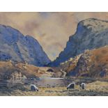 SEAN O'CONNOR (1902-1992) The Wishing bridge, Gap of Dunloe Watercolour,