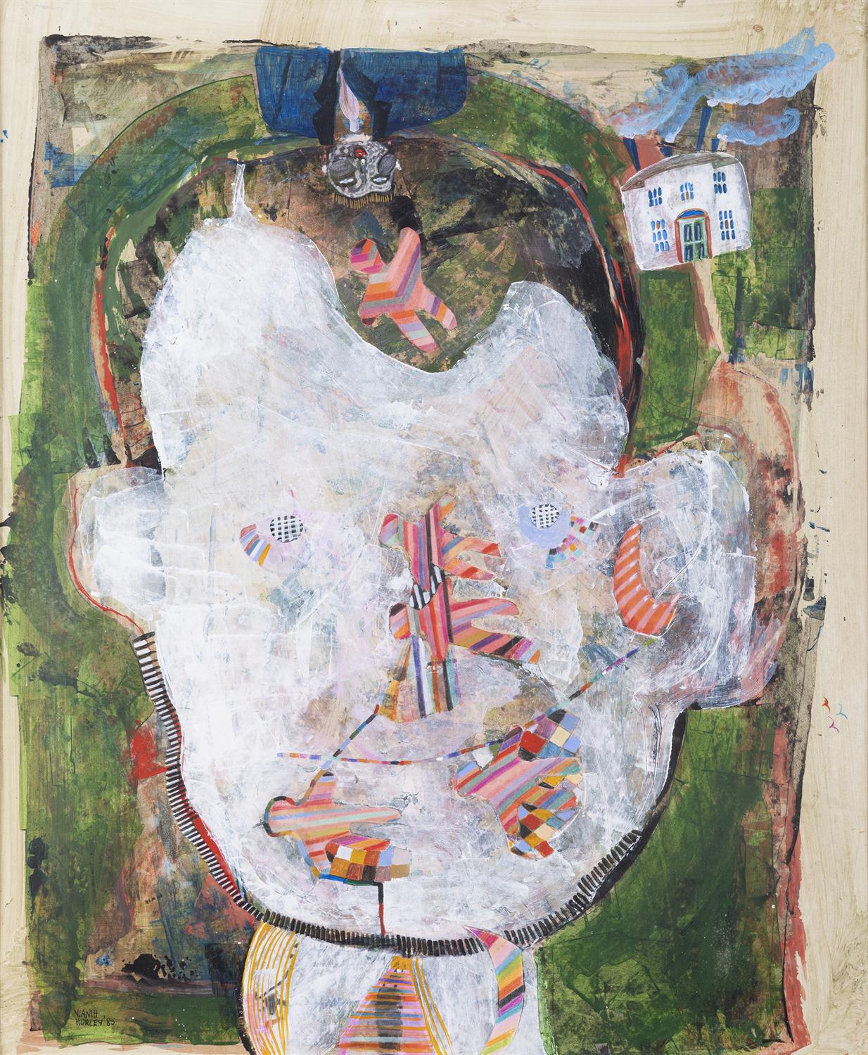 Niamh Hurley (20th Century) Fallout Mixed media on board, 61.5 x 50cm Signed and dated