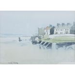TIMOTHY BROOKE (20TH / 21ST CENTURY) Seaside Town Watercolour, 25 x 35cm Signed