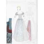JOE VANĚK Miss Julie by August Strindberg Costume Design, mixed media, 42 x 30cm Signed and