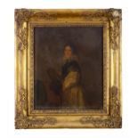 VICTORIAN SCHOOL Portrait of a Lady Oil on metal panel, 44 x 36cm Signed indistinctly and dated