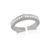 A DIAMOND 'C DE CARTIER' ETERNITY RING, BY CARTIER The C-shaped hoop set with a line of