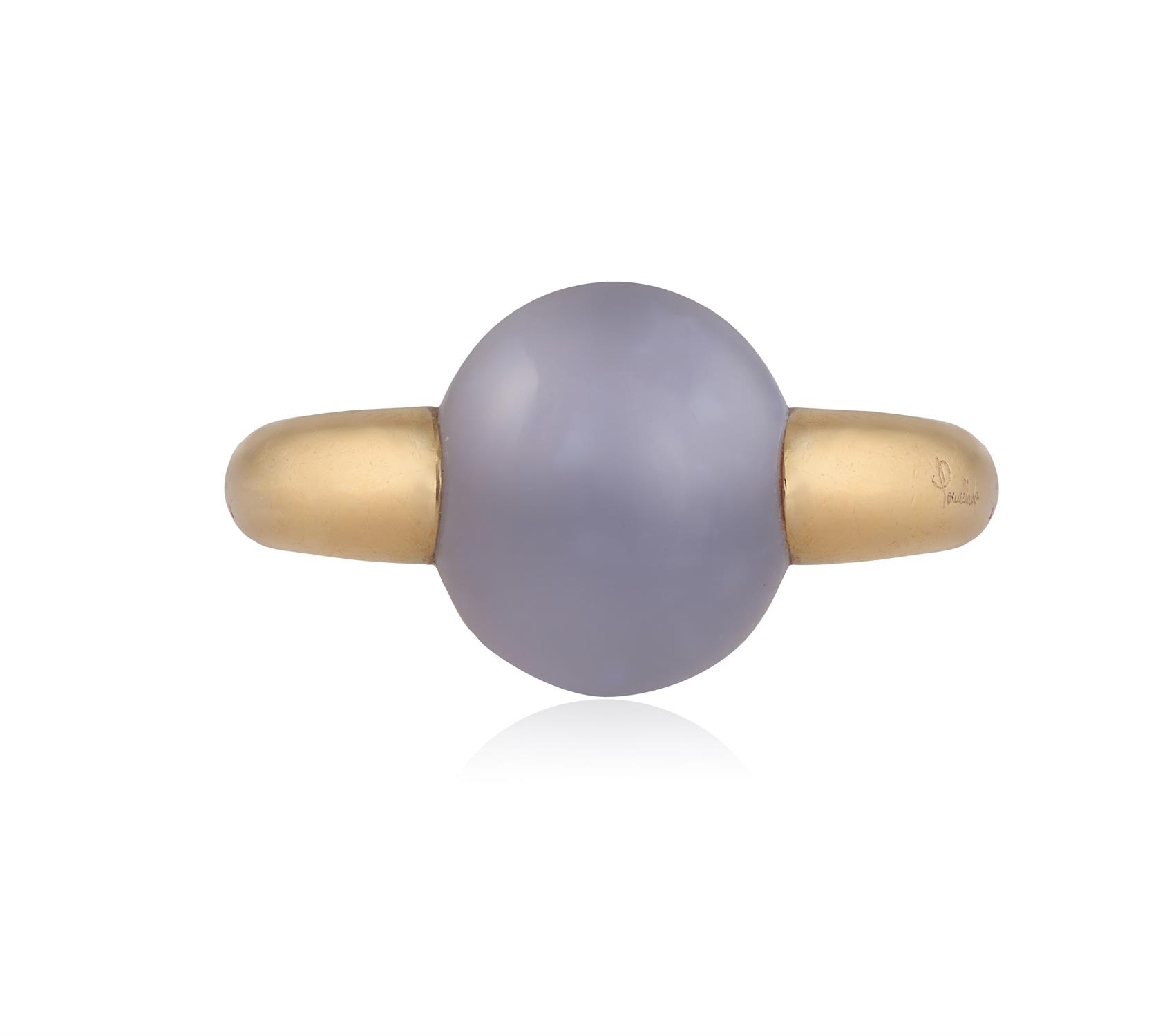 A CHALCEDONY 'M'AMA NON M'AMA' RING, BY POMELLATO Set with an oval-shaped lavender chalcedony - Image 2 of 5