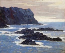 Paul Henry RHA (1877-1958) Menawn Cliffs and Dooega Head, Achill, and West of Ireland Landscape