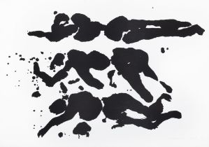 Louis Le Brocquy HRHA (1916-2012) The Táin - Slain Men Lithographic brush drawing, 54 x 38cm (21.