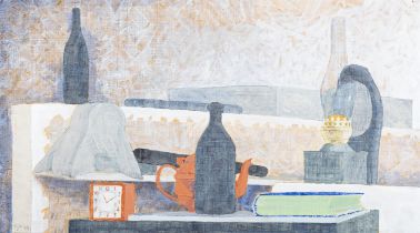 Patrick Pye RHA (1929-2018) Studio Kingdom Oil on board, 34 x 61cm (13¼ x 24") Signed and dated