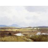 Maurice C. Wilks ARHA RUA (1910 - 1984) Connemara Bog-land with figures Oil on canvas,