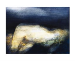 Hughie O'Donoghue RA (b.1953) Night Swimmer III (2003) Oil on canvas, 80 x 110cm (31½ x