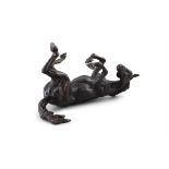 Siobhan Bulfin (Contemporary) Horses Rolling Bronze, 40cm x 24cm high (15¾ x 9½") Signed and