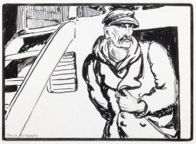 Jack Butler Yeats RHA (1871-1957) Illustration to ‘The Flash Frigate’ (1911) Pen and Indian ink